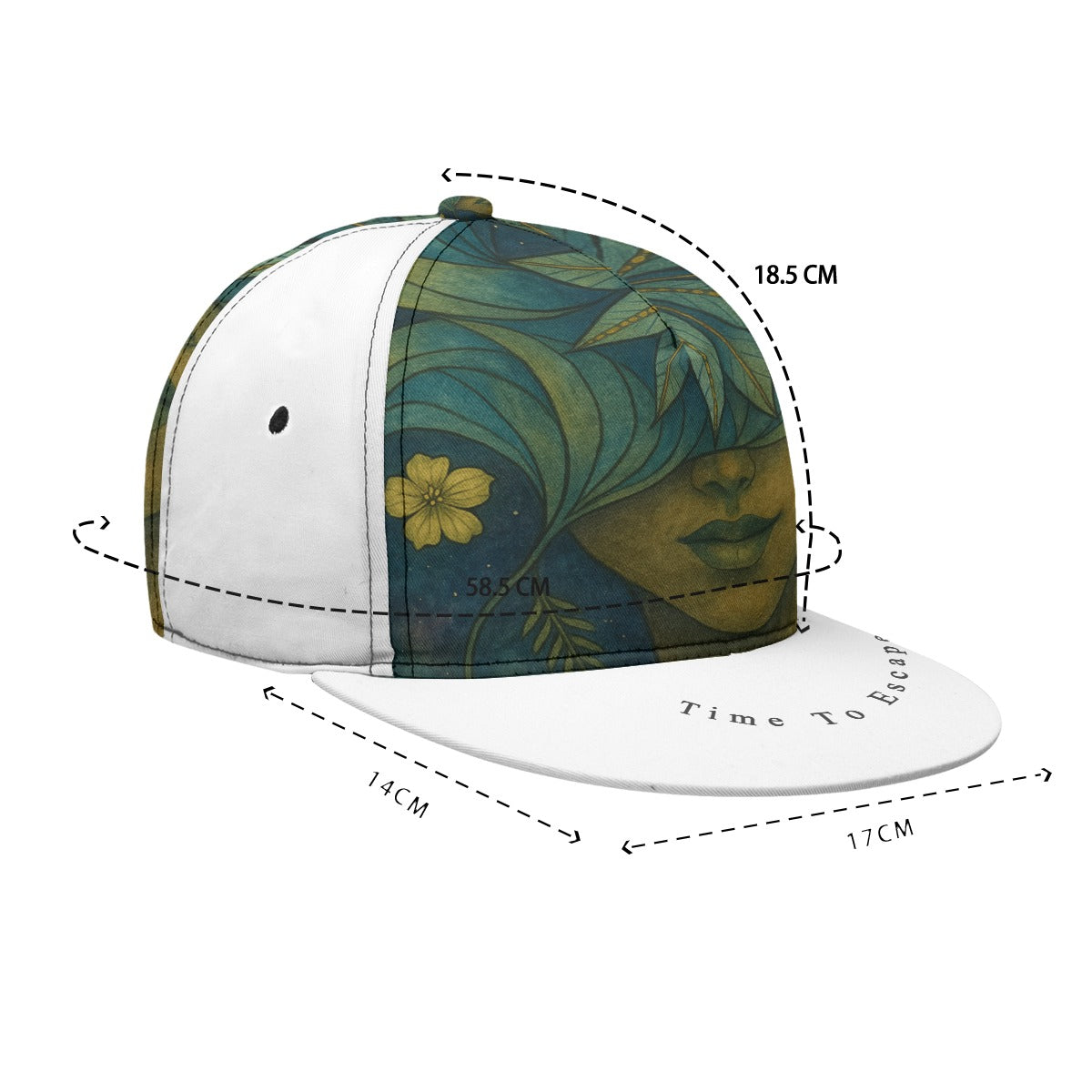 Time To Escape Flat-Brim Baseball Cap With Box