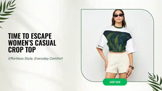 Time To Escape Women’s Casual Crop Top by@Outfy