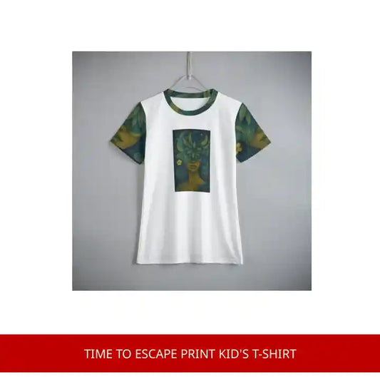 Time To Escape Print Kid's T-Shirt by@Outfy