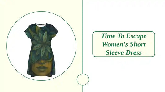 Time To Escape Women's Short Sleeve Dress by@Outfy