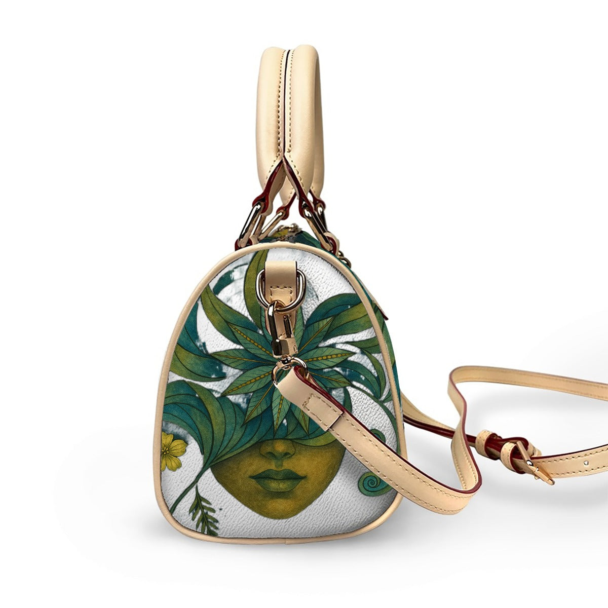 Time To Escape  Classic Barrel-Shaped PU Leather Handbag