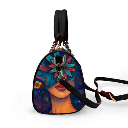 Time To Escape  Classic Barrel-Shaped PU Leather Handbag