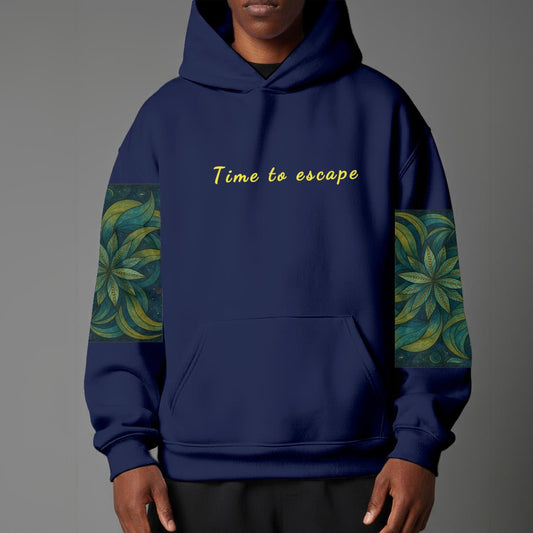 Time To Escape  Unisex Pullover Hoodie with Micro-Fleece Lining|DTF