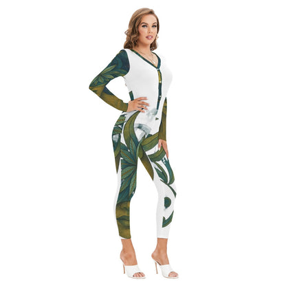 Time To Escape  Women's Plunging Neck Jumpsuit