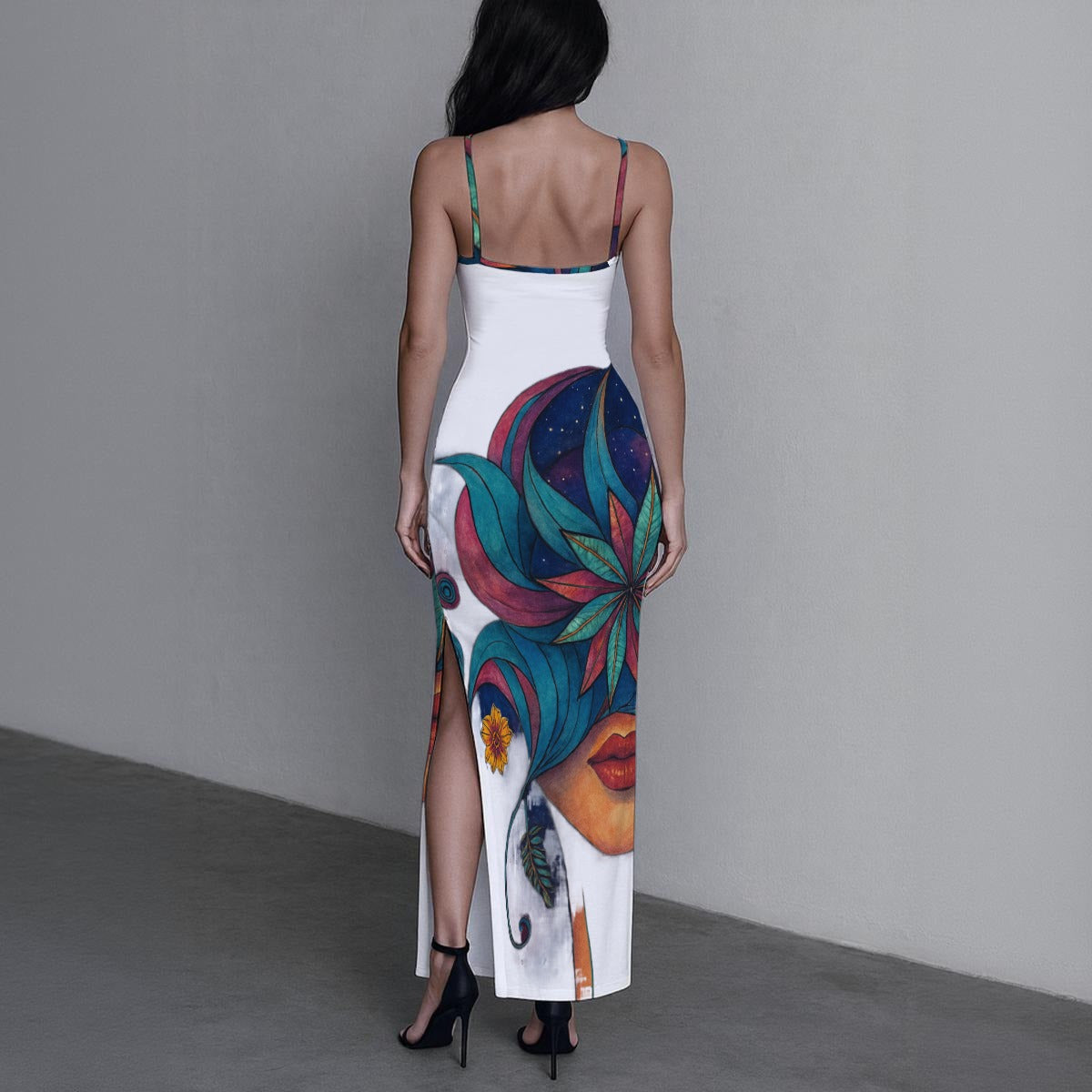 Time To Escape  Women's Long Dress with Slit