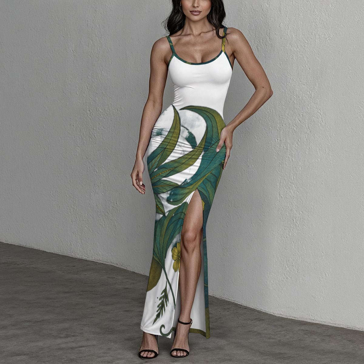 Time To Escape  Women's Long Dress with Slit