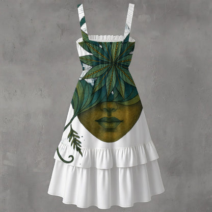 Time To Escape  Women‘s Ruffle Hem Dress