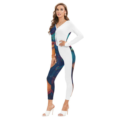 Time To Escape  Women's Plunging Neck Jumpsuit