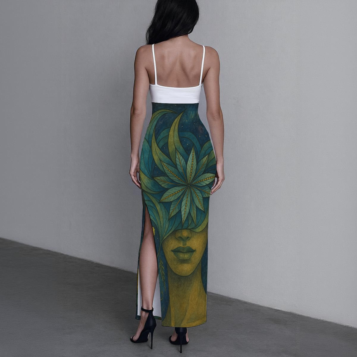 Time To Escape  Women's Long Dress with Slit