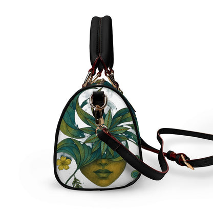 Time To Escape  Classic Barrel-Shaped PU Leather Handbag