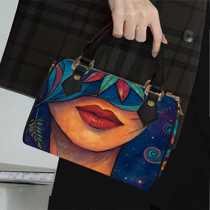 Time To Escape  Classic Barrel-Shaped PU Leather Handbag