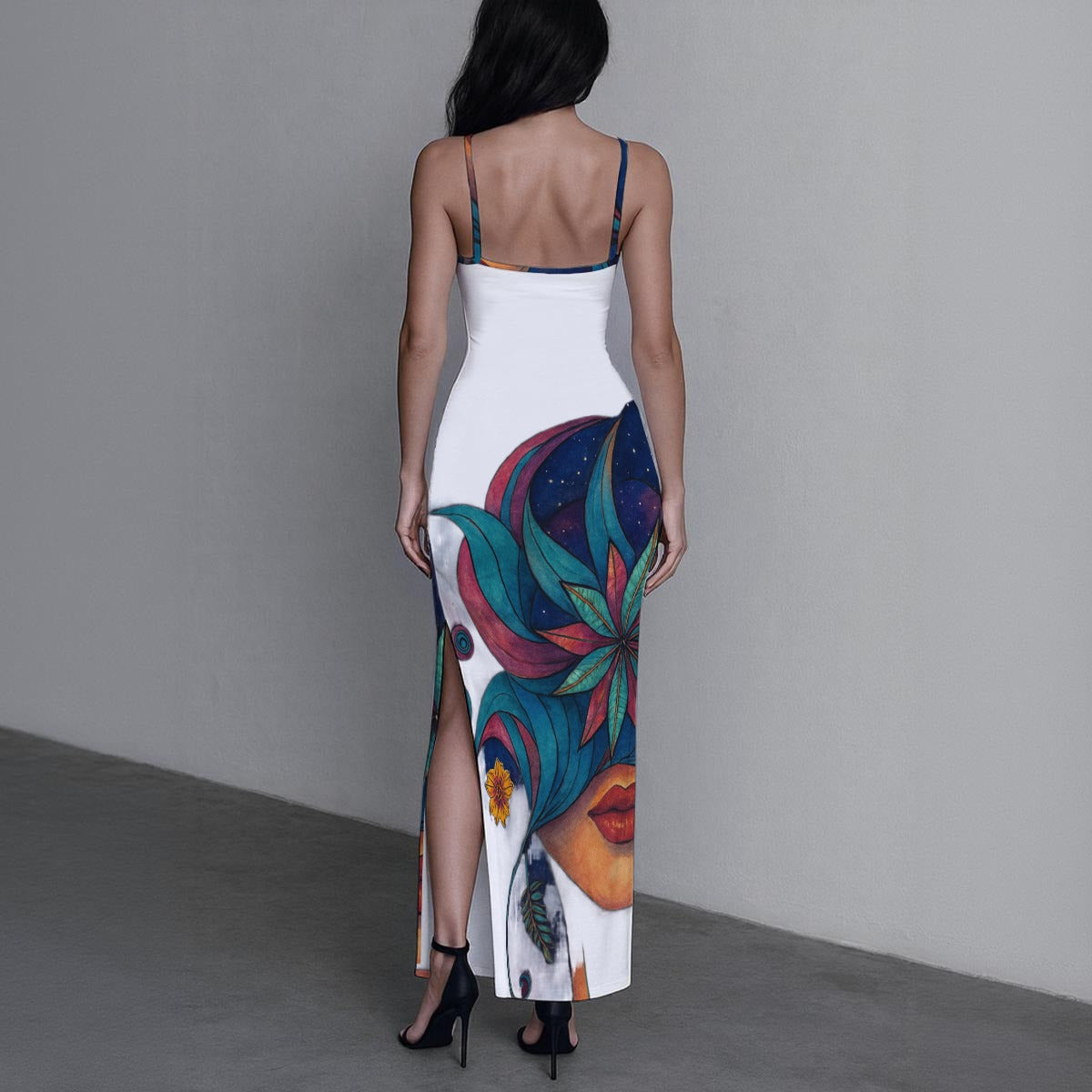 Time To Escape  Women's Long Dress with Slit