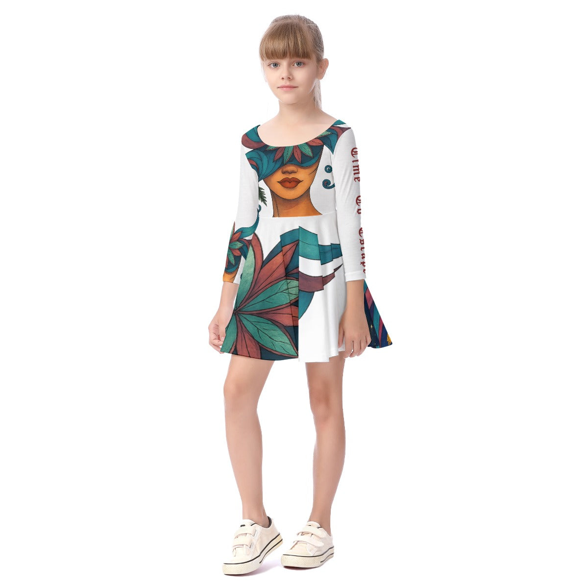 Time To Escape  Kid's Long Sleeve Dress