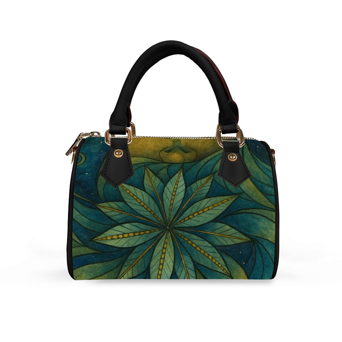 Time To Escape  Classic Barrel-Shaped PU Leather Handbag