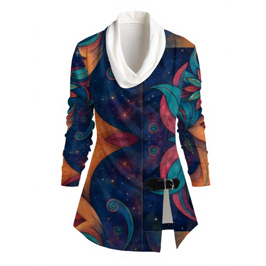 Time To Escape  Women's Draped Long Sleeve Top