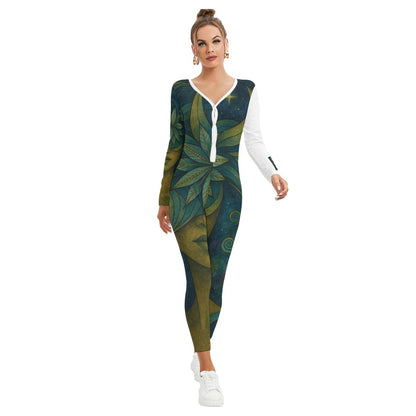 Time To Escape  Women's Plunging Neck Jumpsuit
