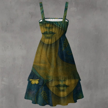 Time To Escape  Women‘s Ruffle Hem Dress