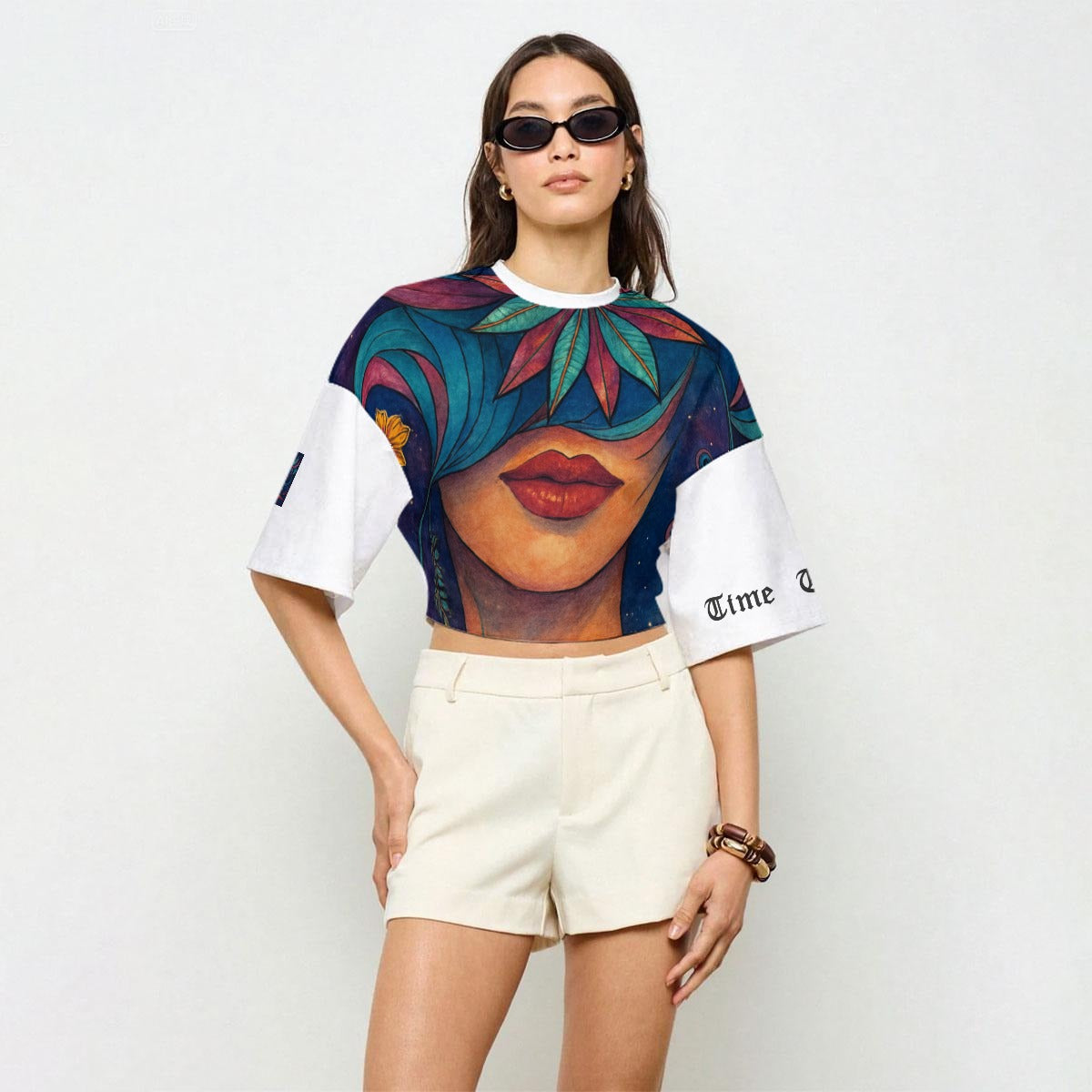 Time To Escape  Women’s Casual Crop Top