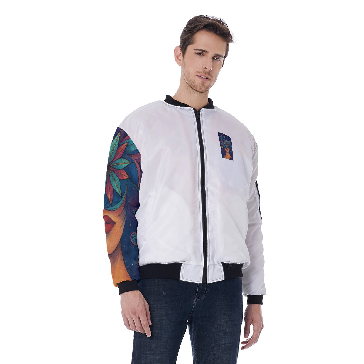 Time To Escape  Men's Bomber Jacket With Sleeve Pocket