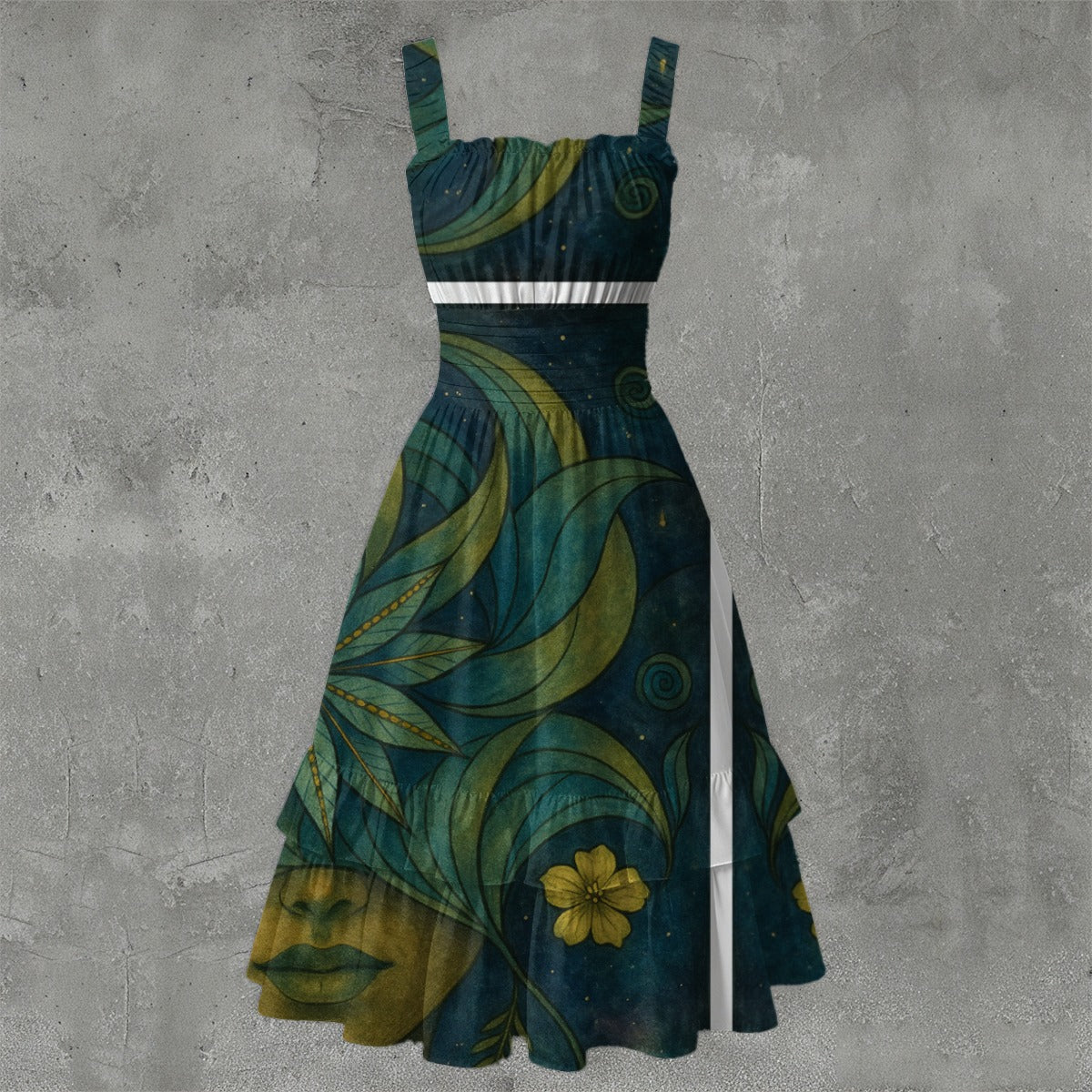 Time To Escape  Women‘s Ruffle Hem Dress