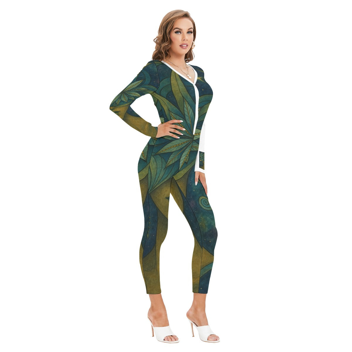 Time To Escape  Women's Plunging Neck Jumpsuit