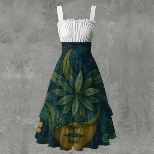 Time To Escape  Women‘s Ruffle Hem Dress