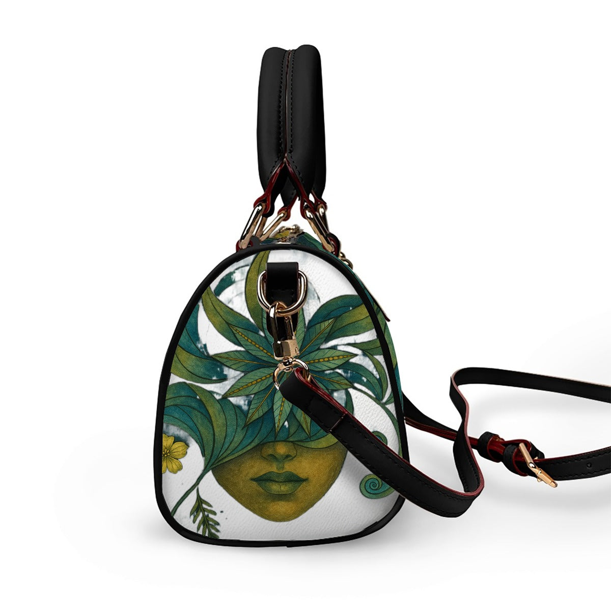 Time To Escape  Classic Barrel-Shaped PU Leather Handbag