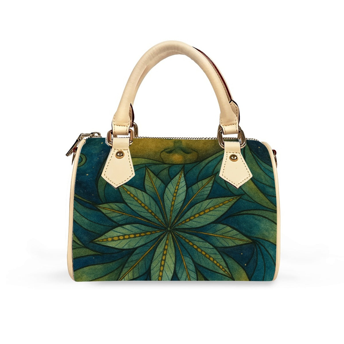 Time To Escape  Classic Barrel-Shaped PU Leather Handbag