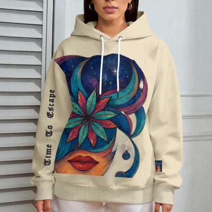 Time To Escape  Women's Oversize Hoodie With Fleece |DTF