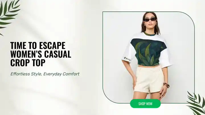 Time To Escape Women&rsquo;s Casual Crop Top by@Outfy