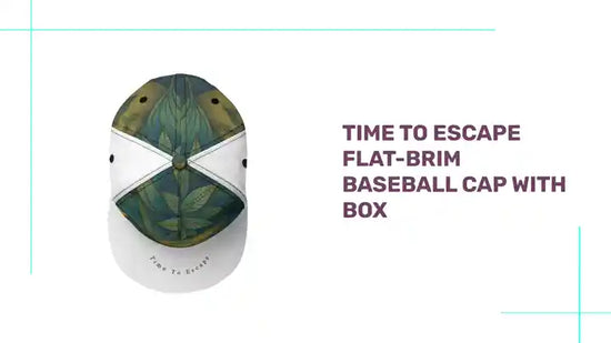 Time To Escape Flat-Brim Baseball Cap With Box by@Outfy