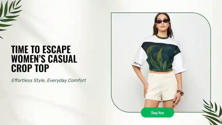 Time To Escape Women&rsquo;s Casual Crop Top by@Outfy