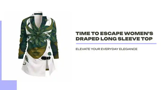 Time To Escape Women&#039;s Draped Long Sleeve Top by@Outfy