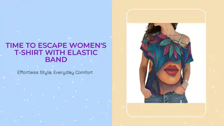 Time To Escape Women&#039;s T-shirt With Elastic Band by@Outfy