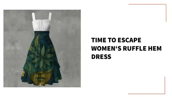 Time To Escape Women&lsquo;s Ruffle Hem Dress by@Outfy