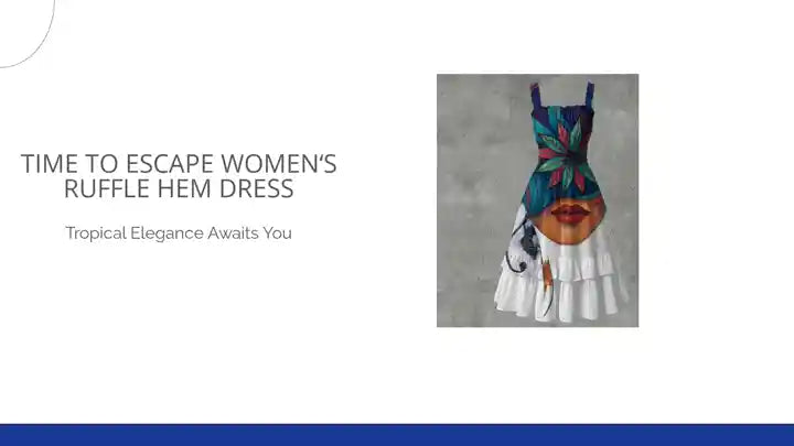 Time To Escape Women&lsquo;s Ruffle Hem Dress by@Outfy