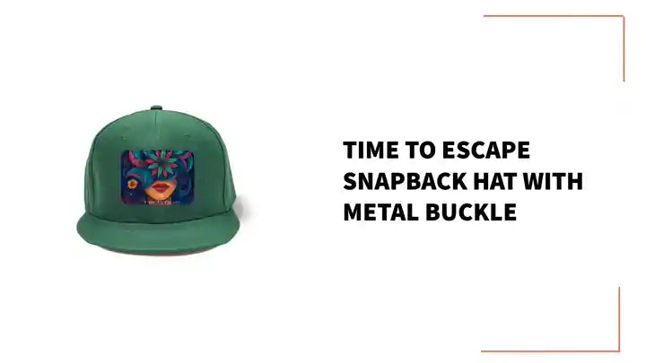 Time To Escape Snapback Hat with Metal Buckle by@Outfy