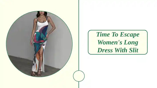 Time To Escape Women's Long Dress with Slit by@Outfy