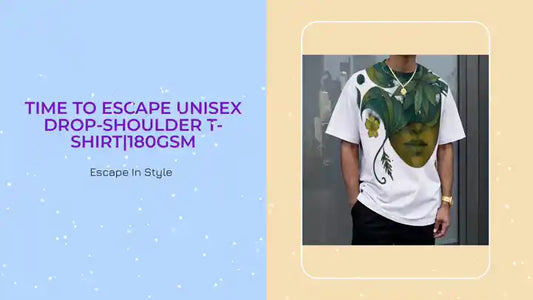 Time To Escape Unisex Drop-shoulder T-shirt|180GSM by@Outfy