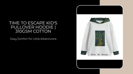 Time To Escape Kid&#039;s Pullover Hoodie | 310GSM Cotton by@Outfy