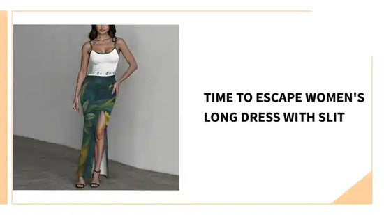Time To Escape Women's Long Dress with Slit by@Outfy