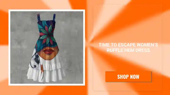 Time To Escape Women&lsquo;s Ruffle Hem Dress by@Outfy