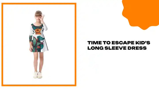 Time To Escape Kid's Long Sleeve Dress by@Outfy