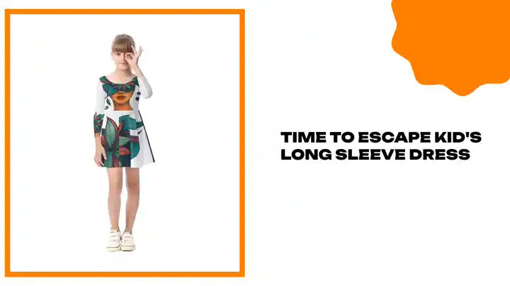 Time To Escape Kid's Long Sleeve Dress by@Outfy