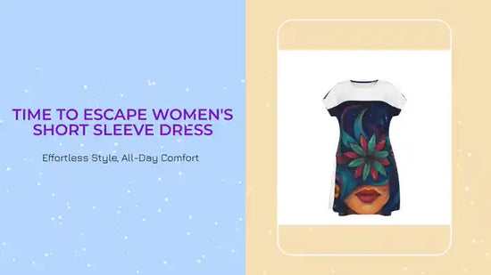 Time To Escape Women's Short Sleeve Dress by@Outfy