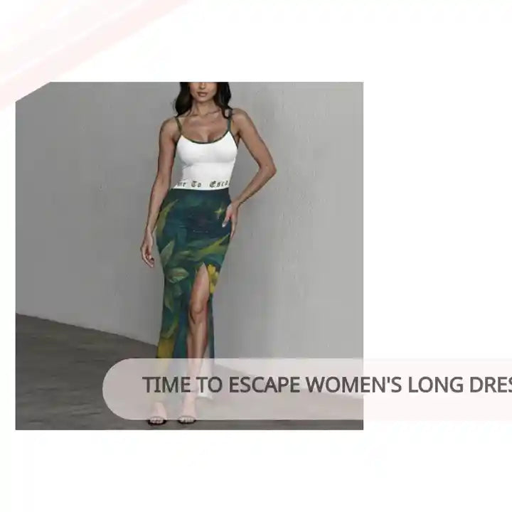 Time To Escape Women&#039;s Long Dress with Slit by@Outfy