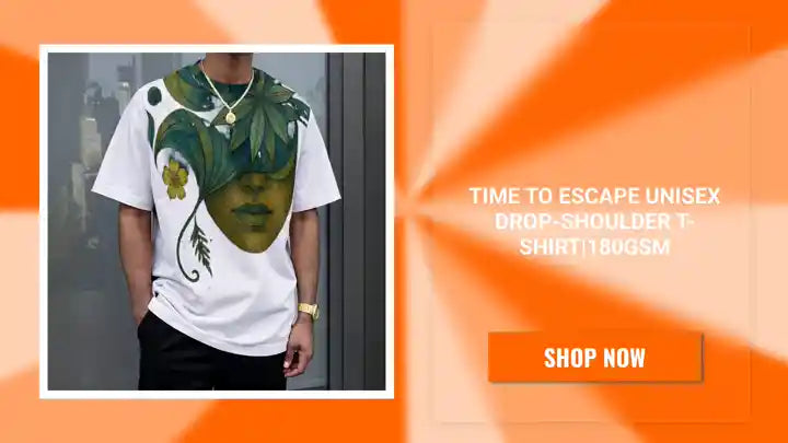 Time To Escape Unisex Drop-shoulder T-shirt|180GSM by@Outfy