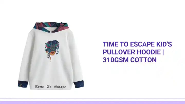 Time To Escape Kid's Pullover Hoodie | 310GSM Cotton by@Outfy