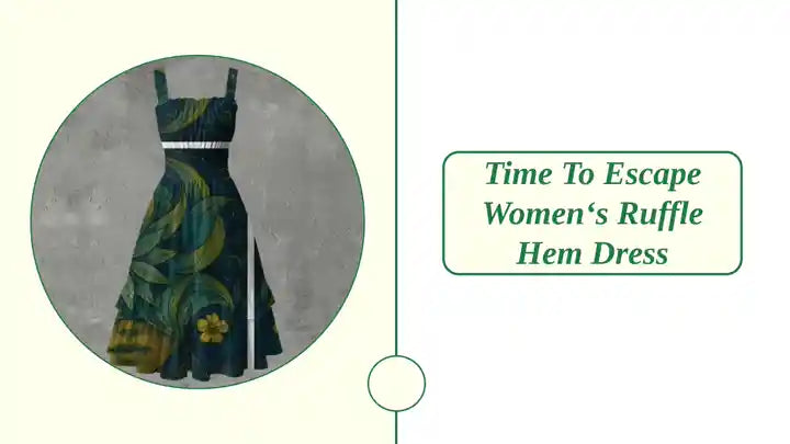 Time To Escape Women&lsquo;s Ruffle Hem Dress by@Outfy