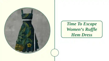 Time To Escape Women&lsquo;s Ruffle Hem Dress by@Outfy